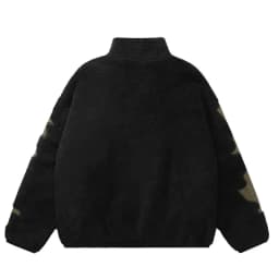 Y2K Retro Spliced Embroidered Cotton Coat Winter Warm American Loose 2024 Stand Collar Contrast Color Men's Top