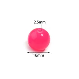 20pcs 16mm Acrylic Beads Candy Color Round Loose Spacer Beads For DIY Jewelry Making Bracelets Necklace Phone Key Chain Findings