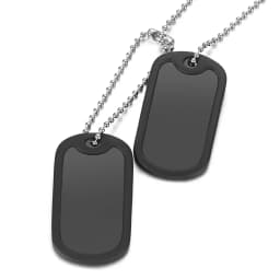 Personalized Stainless Steel Dog Army Tag Custom Engraved Name ID Photo pendants Necklace Long Chain Military Army Style Jewelry