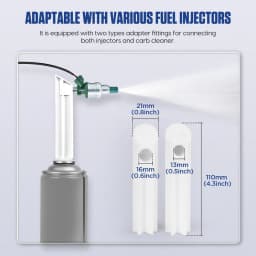 MRCARTOOL V30 Fuel Injector Tester Cleaner 6 Pulse Modes DIY Cleaning Tool Kit 12V Car Fuel Injector Flush Cleaner Adapter