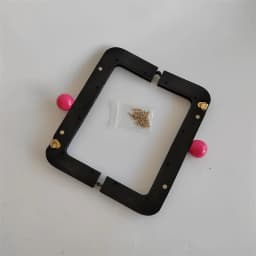Resin Kiss Clasp Lock Candy DIY Purses Making Frames With Holes Coin Purse Handbag Sewer Tailors Solid Wooden Purse Frame Handle