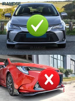 Front Bumper Spoiler for Toyota Corolla Sedan 2019-2023 Protector Plate Lip Body Kit Carbon Surface Decorative Strip Chin Shovel