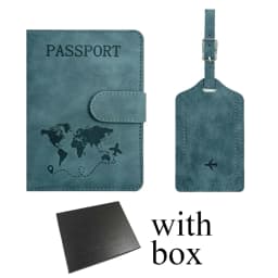 Custom Name Passport Holder Luggage Tag Gift Box Fashion DIY Travel Accessories Dropship Wholesale Engrave Logo Travel Wallet
