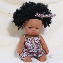 14 Inch 35cm Reborn African Doll Simulation Soft Vinyl Newborn Baby Dolls Children Lifelike Toys Girls Christmas Birthday Gifts