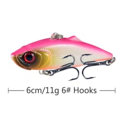 1pcs VIB Vibration Fishing Lure 6cm 11g Long Casting Rattlin Iscas Artificial Wobbler Plastic Hard Bait All Swimming Carp Tackle