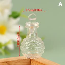 1Pc 1:12 Dollhouse Miniature Clear Glass Jar Candy Bean Storage Bottle Tiny Jar With Cover DollHouse Kitchen Decor Accessories