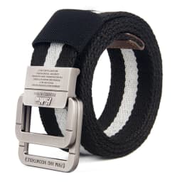 Canvas Belt, Men's Belt, Alloy Double Loop Buckle, Korean Fashion Denim, Teenage Student Pants Belt, Women's Belt