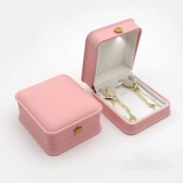 Pink/Red/Orange/Blue Pendant Box Ring Box Necklace Box For Anniversary Gifting Display