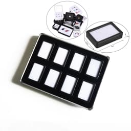 Loose Diamond Gemstone Display Case White Foam Round Gems Holder Jar Insert Gem Stone Pendant Beads Storage Liner Organizer Tray