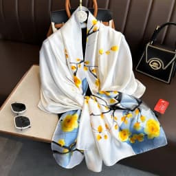 Luxury Design 180X90CM Long Shawls Beach Women Square Scarves Popular The Four Seasons Bandanna Sunscreen New Style Silk Scarf