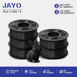 JAYO PLA Filaments 5 Rolls/ 3D Printer Filament 1.75mm FDM 3D Printer Materials Neatly Wound High Toughness for FDM 3D Printer
