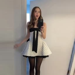 Sexy Strapless Backless Polka Dot Bow A Line Dress Chic Off Shoulder Party Birthday Vestidos Evening Nightclub Show Sweet Gowns
