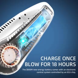 Hanging Neck Fan Digital Display Power Ventilador Bladeless Neckband Fan Portable Mini Air Cooler USB Rechargeable Electric Fans