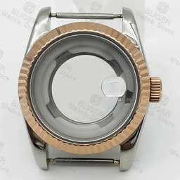 BLIGER 31mm NH05 NH06 Watch Case Fluted Curved Silver Gold Rose Gold Jubilee For Ladies Watch Date Sapphire Glass Waterproof