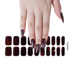 16/20/22Tips Semi-Cured Gel Nail Patch Adhesive Sliders Long Lasting Full Gel Nail Stickers DIY Manicure Harden In UV Lamp Need