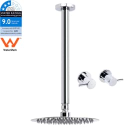 **Sydney Stock** KYLINS Brushed Gold Gun Metal Chrome Black 8-16'' Rain Shower Head Set Ceiling Arm Mixer Taps WELS WATERMARK