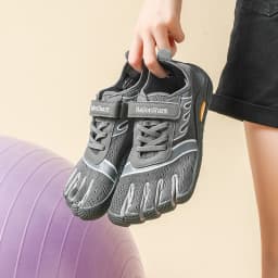 Mesh Five-Finger Athletic Shoes, Lightweight Design for Yoga, Functional Training & Indoor Adventures