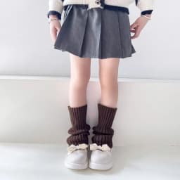 Autumn Solid Color Leg Warmers Middle Tube Socks Knitted Y2K Lolita Style Mid-Calf Socks for Children Girl