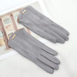 Women Autumn Winter Keep Warm Touch Screen Thin Cashmere Solid Simple Gloves Cycling Drive Suede Fabric Elegant Windproof