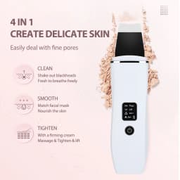 Ultrasonic Skin Scrubber Deep Face Cleaning Machine 4 Modes Peeling Shovel Facial Pore Cleaner Face Skin Scrubber Lift Machine