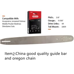 24in 84DLChainsaw Guide Bar and Chain For Hus 61 66 266 268 272 281 288 365 372 385 390 394 395 480