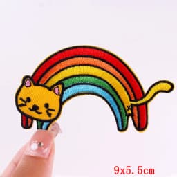 Hot New Animal Cat Embroidered Patches Iron On Patches For Clothing Thermoadhesive Patches Cartoon/Frog Dinosaur Duck Patch DIY