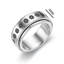 Anxiety Ring Figet Spinner Rings For Women & Men Stainless Steel Rotate Freely Spinning Anti Stress Accessories Jewelry Gifts