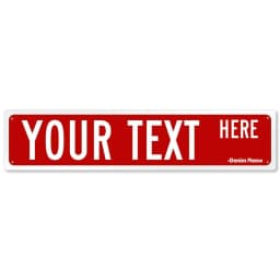 Custom Street Sign, Personalized Metal Sign For Office Workplace Home Yard Road, Custom Your Text Signs for Outdoor 16x4 Inches