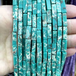 4*13MM Natural Stone Square Aventurine Tiger Eye Agates Crystal Jades Spacer Beads For Jewelry Making DIY Bracelet Accessories