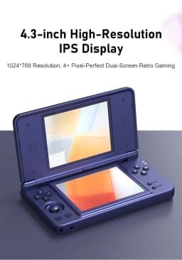 Anbernic RG DS Plus Retro Handheld Game Console Linux 4.3" IPS 1024*768 Dual-Screen 4000mAh Game Player Bluetooth WiFi Streaming