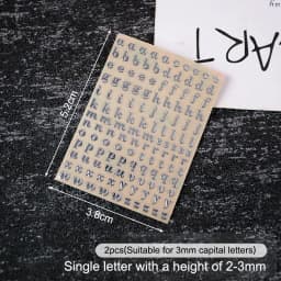 2Pcs Metal 26 Mini Alphabet Decor Stickers Gold Silver Epoxy Resin Filler For DIY Silicone Molds Craft Making Fillings