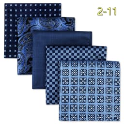 5 Pack Mens Suit Pocket Square Handkerchief Set Various Hanky Lot Classic Gentlemen Wedding Gift Accessories Large Dropshipping