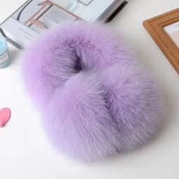 Winter Natural Real Fox Fur Earmuffs Plush Warm Decorate Women Cute Solid Ear Warmer Headphones Neck Warm Bib Scarf