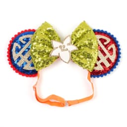 Mouse Ears Adjustable Headband Cartoon Sequin Bows Headband Birthday Party Christmas Princess Cosplay Costume For Women Adult