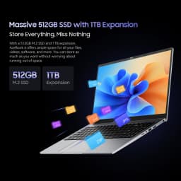 Blackview AceBook 6 Laptop Intel Twin Lake N150 CPU 15.6'' FHD+ IPS Screen 16GB DDR4 512GB SSD 36Wh Battery Windows 11 Notebook