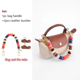 Colored Beading Bag Handle For Longchamp Mini Pearl Chain Bag Strap Shoulder Strap Bag Decoration Bag Replacement Accessories