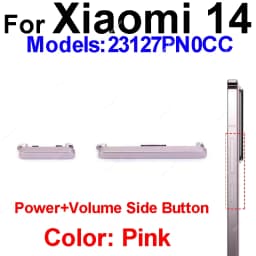 For Xiaomi 14 14T Pro Ultra On Off Power Volume Side Button Power Control Side Button Switch Replacement Repair Parts