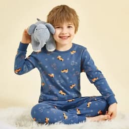 Boys Pajamas Sets 2 to 3 4 5 6 7 8 9 10 11 12 13 Years Cotton Soft Long Sleeve Toddler Boy Pijamas Set Blue Astronaut Pyjamas