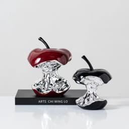 Electroplating Art Resin Carving Apples, Pear Statues, Living Room Decoration, Fruit Model Sculpture Crafts, Home Decoration