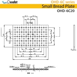 OHD-6C Optical Breadboard Multi-hole Aluminum Plate Optical Flat Plate Aluminum Alloy Base Plate Experimental Fixing Plate
