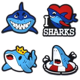 Strong Shark Shoe Charms for Crocs Accessories Sandals Men Clogs Pins Women Badges Boy Girls Jeans Kids Decorations Buckle Shoes