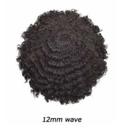 Water Curly Human Hair Wig for Men Thin Skin Male Toupee Human Hair Full PU 0.14cm Man's Wigs Capillary With Knots Natural Color