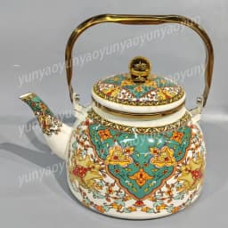 2.8 Liter Flat Bottom Household High-quality Enamel Teapot Metal Whistling Household Teapot