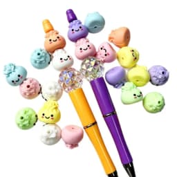 20pcs New 3D Silicone Beads Mini Focus Beads For Pens Food Grade Silicone Teether Beads DIY Jewelry Pacifier Chain Accessories