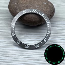 38mm*30.5mm Steel Watch Bezel Insert Ring C3 Green Luminous Fits Seiko SPB185 SPB187 Watch Cases Bezel Watch Replacement Parts