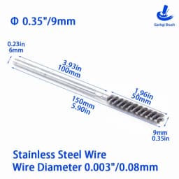 DIY Drill Brushes 50 X 150mm Stainless Steel Wire Tube Brush for Inner Diameter Deburring Polishing Cleaning Rust Removing