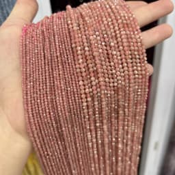 Natural Rose Pink Red Quartz Crystal Stone Beads 2 3 4mm Agates Chalcedony Morganite Rhodochrosite Gem Bead For Making Jewelry