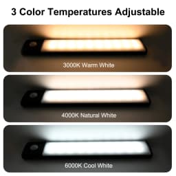 Ultra-thin USB Rechargeable Motion Sensor Cabinet Light Wireless 3 Colors Dimmable LED Closet Wardrobe Lights Lamp 20/30/40CM