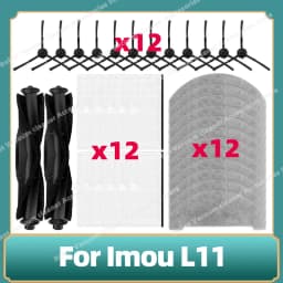For Imou L11 A L11 Vacuum Cleaner Spare Accessories Main Side Brush Hepa Filter Dust Bag Mop Cloths Rag Replacement Parts