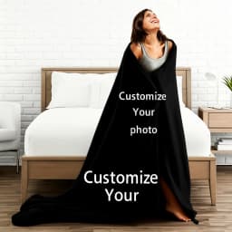 Customized Photo Blankets, Flannel Blanket Printing for Bedroom Sofas, Customized Gifts for Families, Pets, and Couples